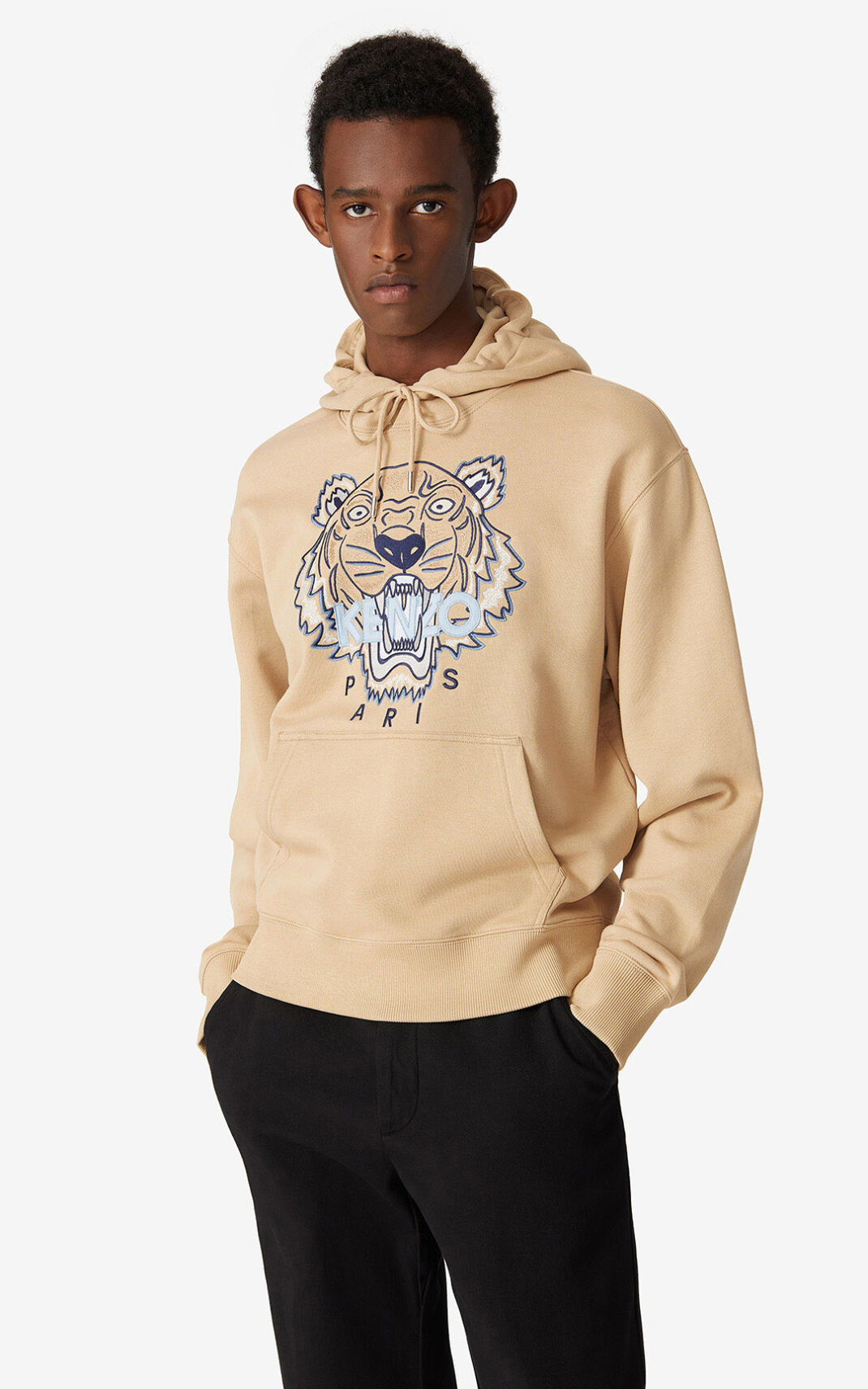 Kenzo Tiger Sudaderas Con Capucha Hombre Beige | 2143790-EA